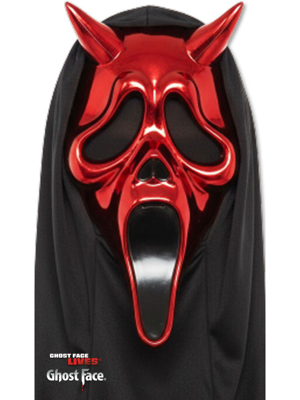 Masque Scream Ghost Face® Diable chromé – Fun World (collector 2026)