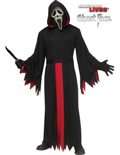 Déguisement Ghost Face® Faucheuse adulte – robe à capuche, masque, gants & ceinture (taille unique)