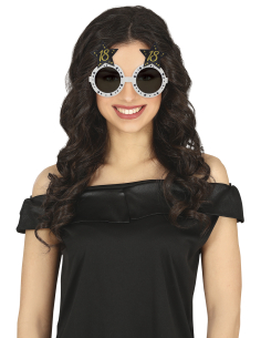 Lunettes anniversaire 18 ans noir & or – Accessoire photo pour soirée