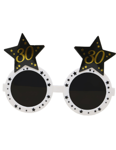 Lunettes anniversaire 30 ans noir & or – Accessoire photo pour fête entre amis 2