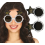 Lunettes anniversaire 60 ans noir & or – Accessoire photo pour fête mémorable