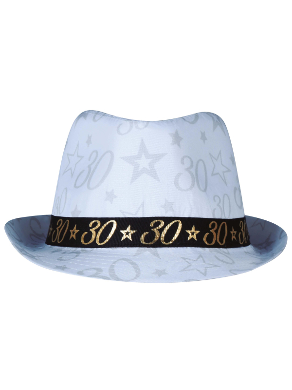 Chapeau anniversaire 30 ans – Taille unique adulte mixte (noir & or)