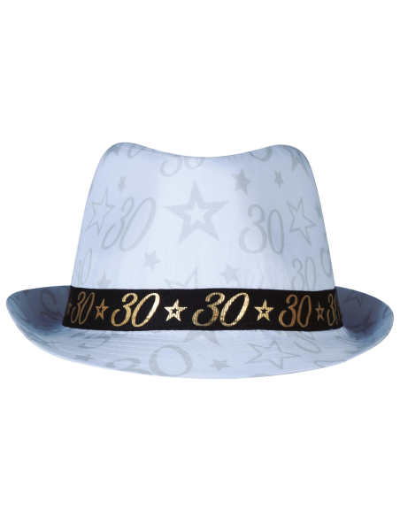 Chapeau anniversaire 30 ans – Taille unique adulte mixte (noir & or)