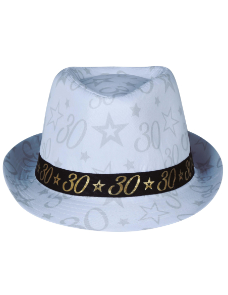 Chapeau anniversaire 30 ans – Taille unique adulte mixte (noir & or)