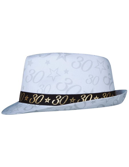 Chapeau anniversaire 30 ans – Taille unique adulte mixte (noir & or)