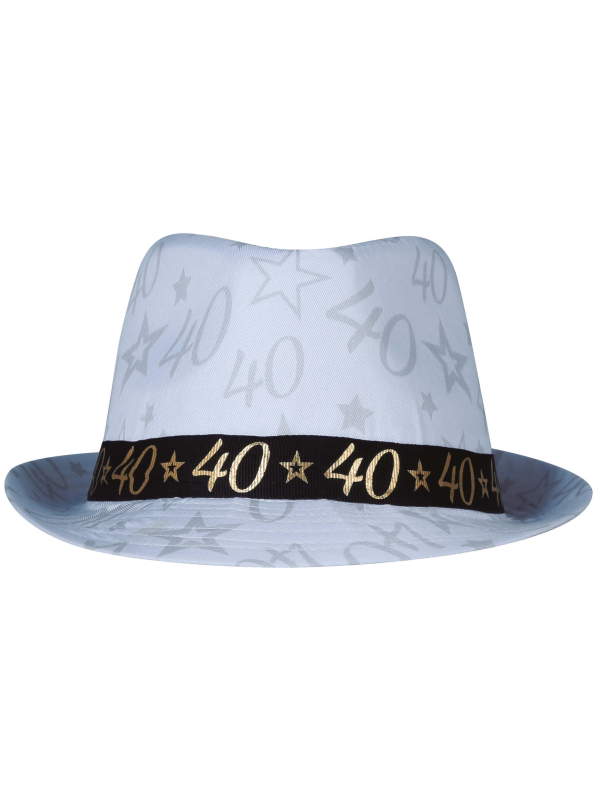 Chapeau anniversaire 40 ans – Taille unique adulte mixte (noir & or)