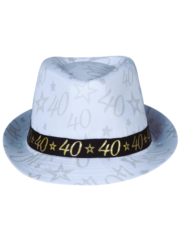 Chapeau anniversaire 40 ans – Taille unique adulte mixte (noir & or)