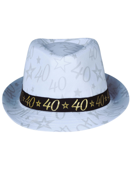 Chapeau anniversaire 40 ans – Taille unique adulte mixte (noir & or)