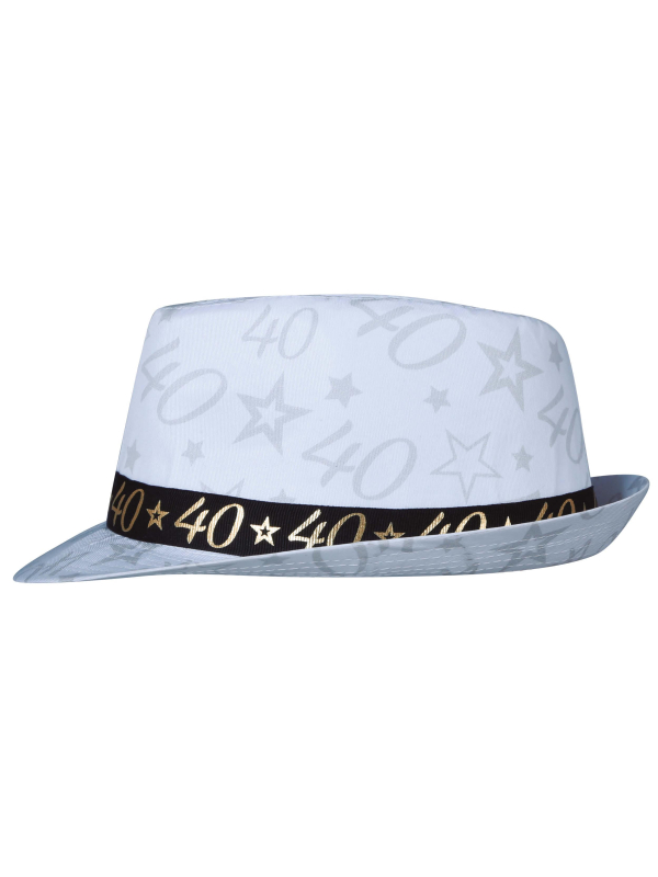 Chapeau anniversaire 40 ans – Taille unique adulte mixte (noir & or)