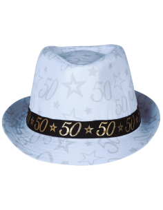 Chapeau anniversaire 50 ans – Taille unique adulte mixte (noir & or) 2