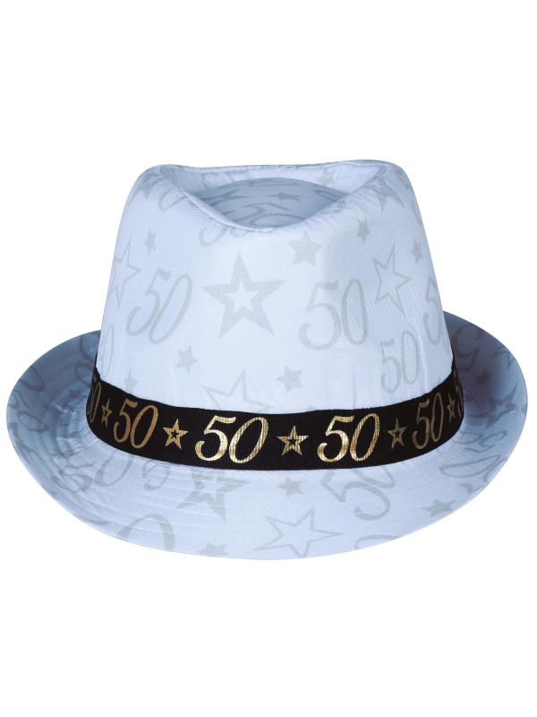 Chapeau anniversaire 50 ans – Taille unique adulte mixte (noir & or)