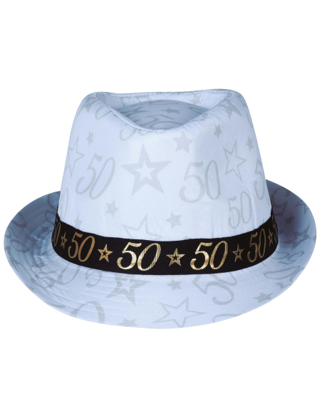 Chapeau anniversaire 50 ans – Taille unique adulte mixte (noir & or)