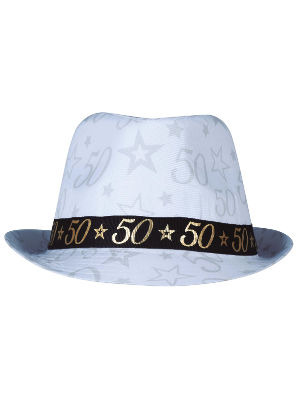 Chapeau anniversaire 50 ans – Taille unique adulte mixte (noir & or)