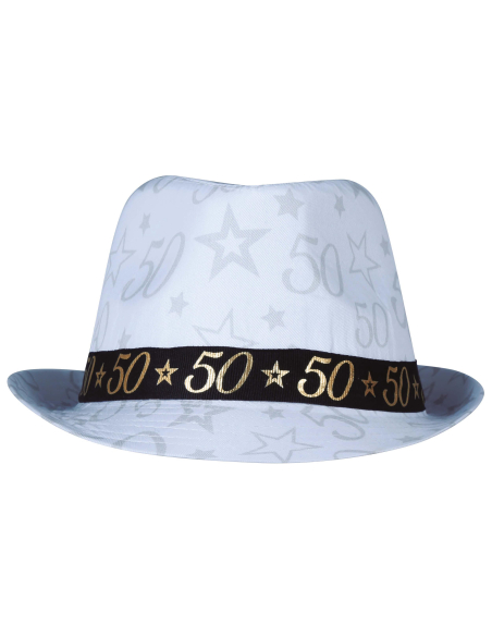 Chapeau anniversaire 50 ans – Taille unique adulte mixte (noir & or)