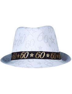 Chapeau anniversaire 60 ans – Taille unique adulte mixte (noir & or) 2