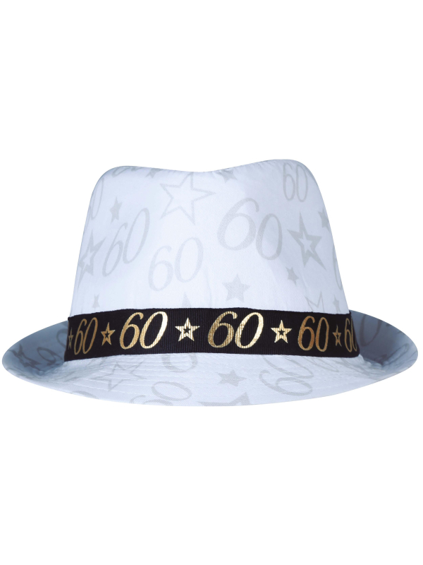 Chapeau anniversaire 60 ans – Taille unique adulte mixte (noir & or)