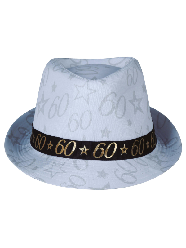 Chapeau anniversaire 60 ans – Taille unique adulte mixte (noir & or)