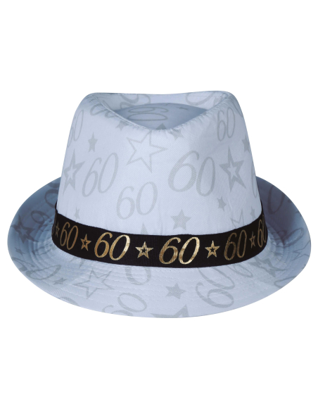 Chapeau anniversaire 60 ans – Taille unique adulte mixte (noir & or)
