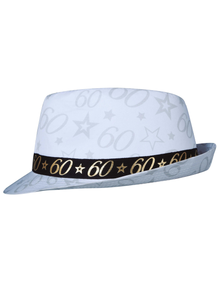 Chapeau anniversaire 60 ans – Taille unique adulte mixte (noir & or)