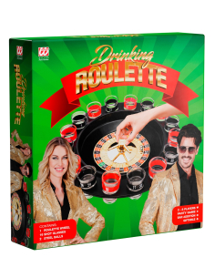 Roulette à boire EVG/EVJF – Jeu apéro pour enterrement de vie de célibataire (16 verres + 2 billes)