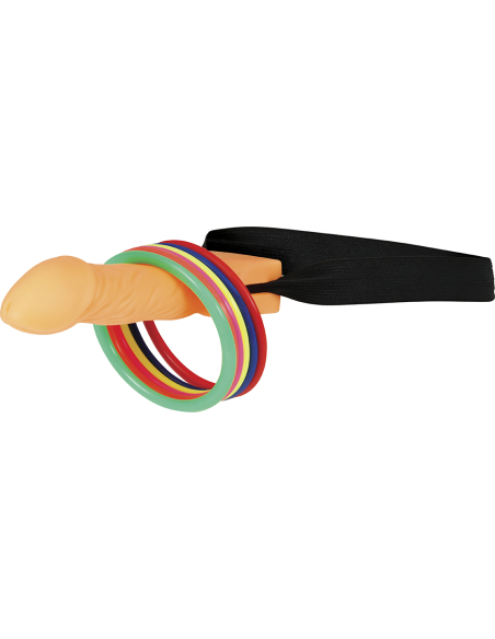 Jeu des anneaux EVJF/EVG – Bandeau humoristique + anneaux (enterrement de vie de célibataire)