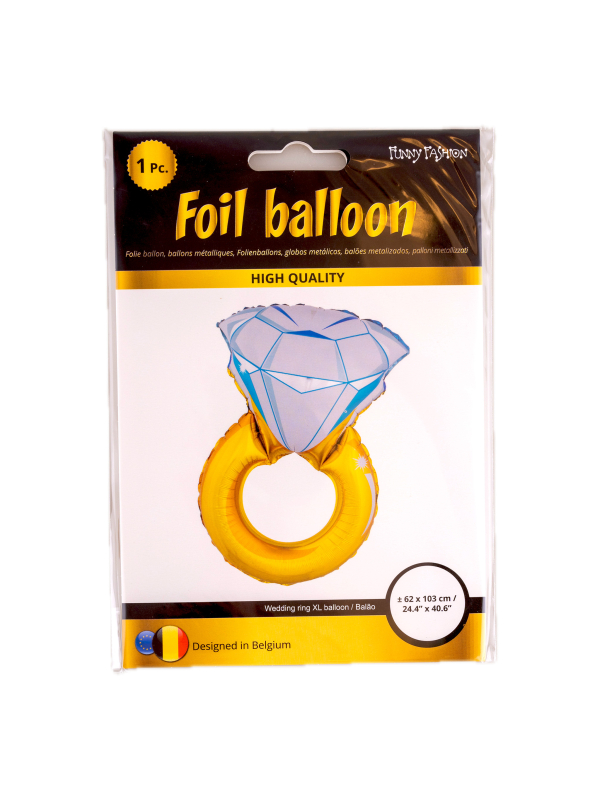Ballon aluminium Bague de fiançailles XL – Décoration mariage & EVJF
