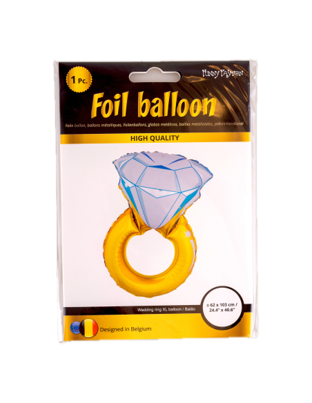 Ballon aluminium Bague de fiançailles XL – Décoration mariage & EVJF