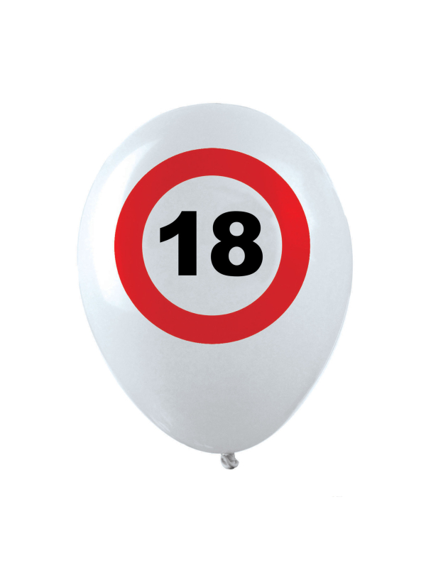 Lot de 12 ballons blancs “18 ans” – Ø 30 cm (air ou hélium) pour une déco d’anniversaire qui se voit