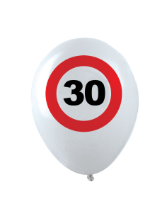 Lot de 12 ballons “30 ans” – Blanc Ø 30 cm (air ou hélium) pour une déco de trentenaire qui se voit 2