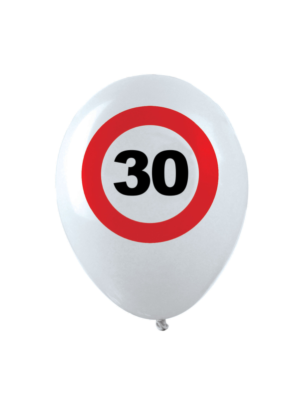 Lot de 12 ballons “30 ans” – Blanc Ø 30 cm (air ou hélium) pour une déco de trentenaire qui se voit
