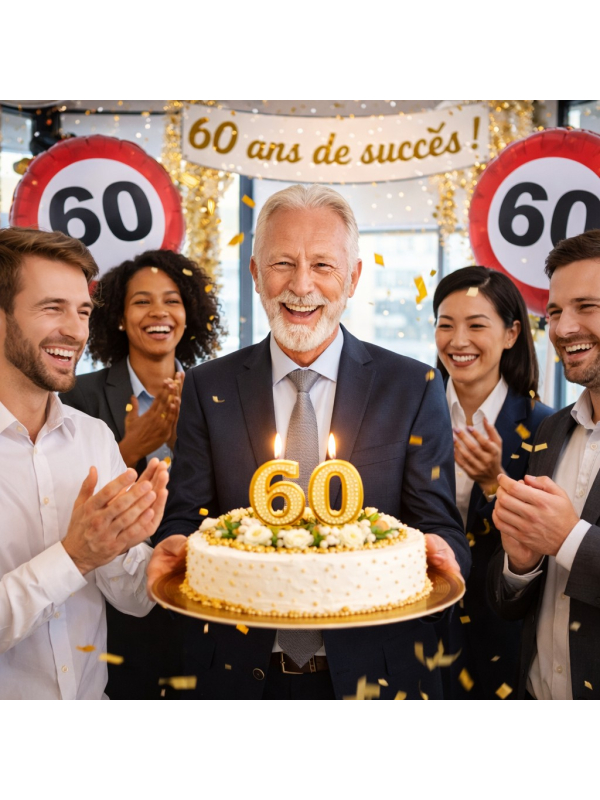Ballon anniversaire 60 ans – Panneau “60”