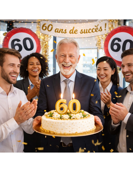Ballon anniversaire 60 ans – Panneau “60”