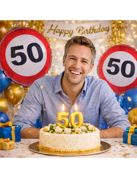 Ballon anniversaire 50 ans – Panneau “50”