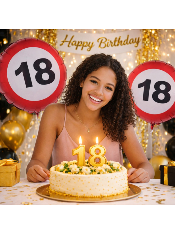 Ballon anniversaire 18 ans – Panneau “18”