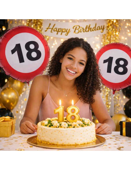 Ballon anniversaire 18 ans – Panneau “18”