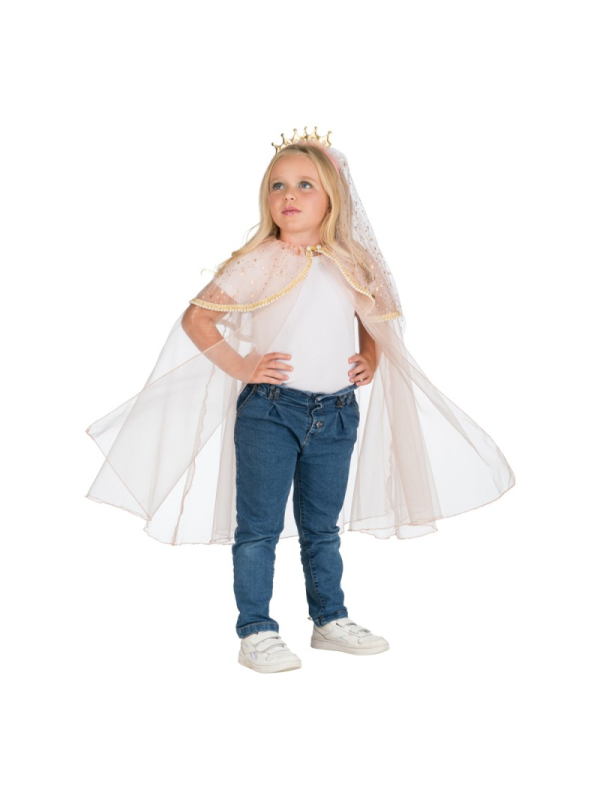 Cape de Princesse Rose avec Serre-Tête – 75 cm – Taille Unique Enfant