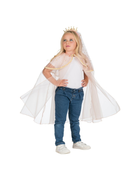 Cape de Princesse Rose avec Serre-Tête – 75 cm – Taille Unique Enfant