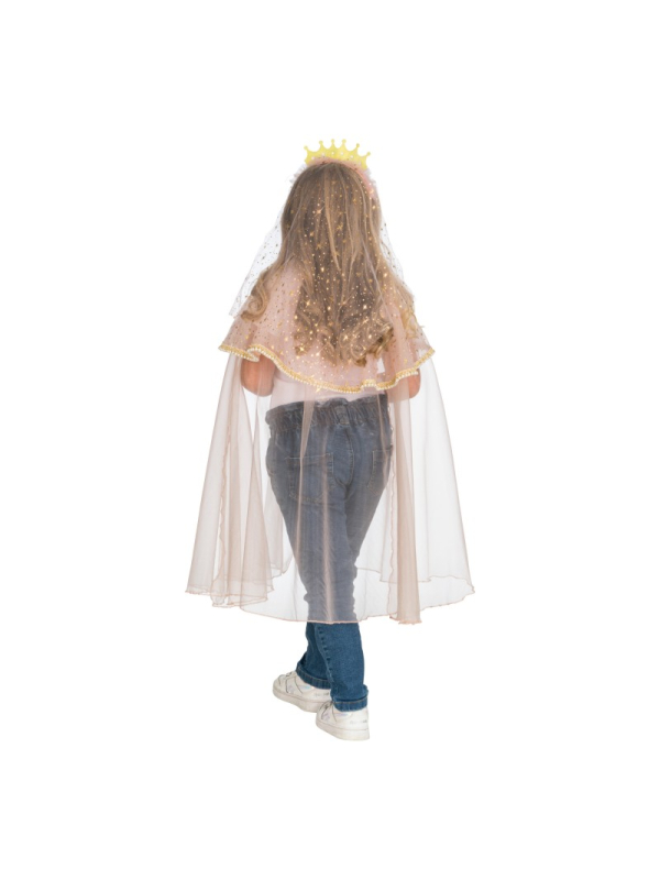 Cape de Princesse Rose avec Serre-Tête – 75 cm – Taille Unique Enfant
