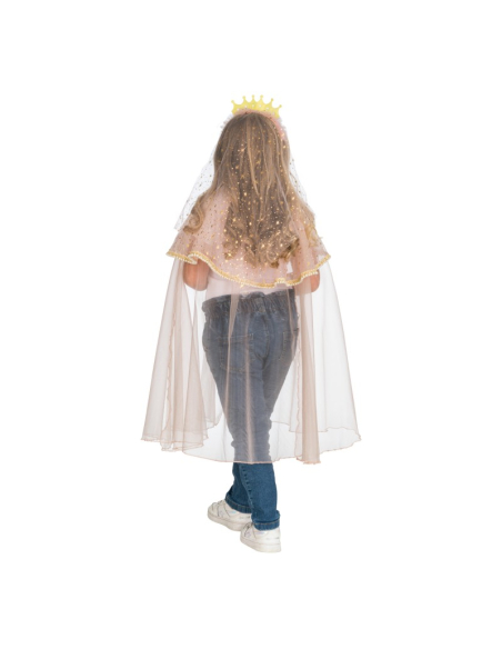 Cape de Princesse Rose avec Serre-Tête – 75 cm – Taille Unique Enfant