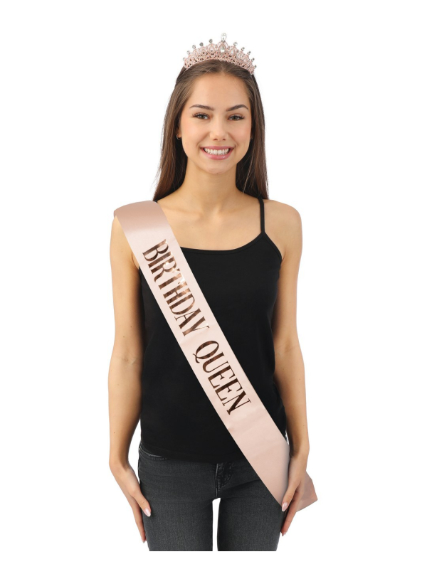 Set anniversaire femme rose gold – Diadème...