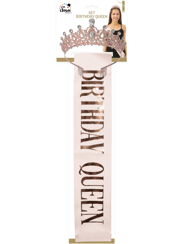 Set anniversaire femme rose gold – Diadème...