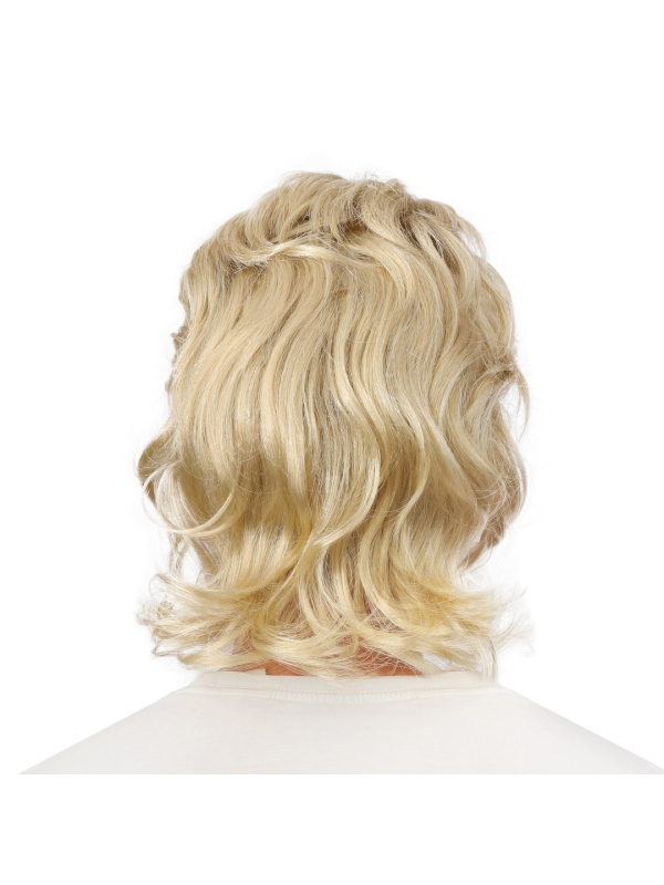 Perruque blonde années 70 + moustache : le look disco rétro (et l’esprit Jeff Tuche)