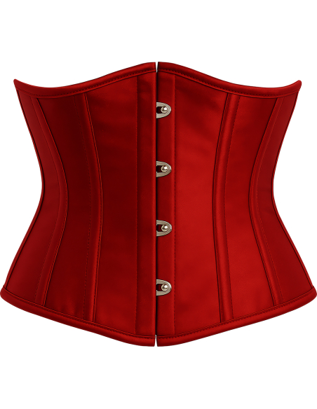 Corset rouge serre-taille à crochets – Pirate, victorien, médiéval & Halloween