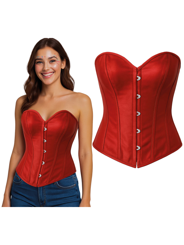 Corset rouge serre-taille – Bustier glamour (tailles S à L)