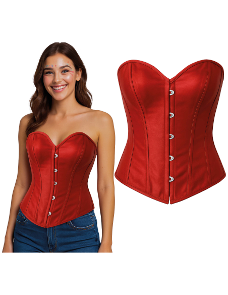 Corset rouge serre-taille – Bustier glamour (tailles S à L)