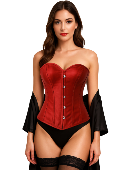 Corset rouge serre-taille – Bustier glamour (tailles S à L)