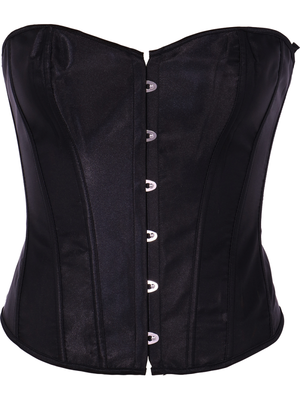 Corset noir serre-taille – Bustier gothique glamour (tailles S à L)