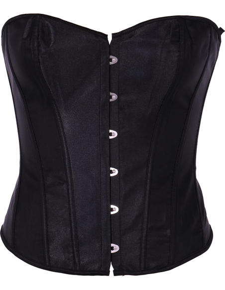Corset noir serre-taille – Bustier gothique glamour (tailles S à L)