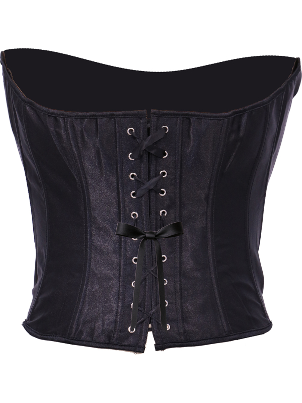 Corset noir serre-taille – Bustier gothique glamour (tailles S à L)