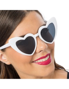 Lunettes cœur rouge, rose ou blanches – Accessoire festival, EVJF & Saint-Valentin